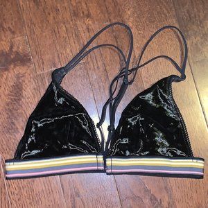 Victoria's Secret Black Velvet Bralette